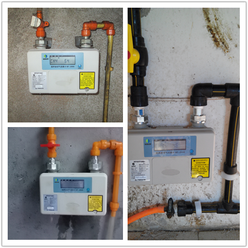 Highly Integrated Residential Gas Meter 4m3/h 220V for biogas