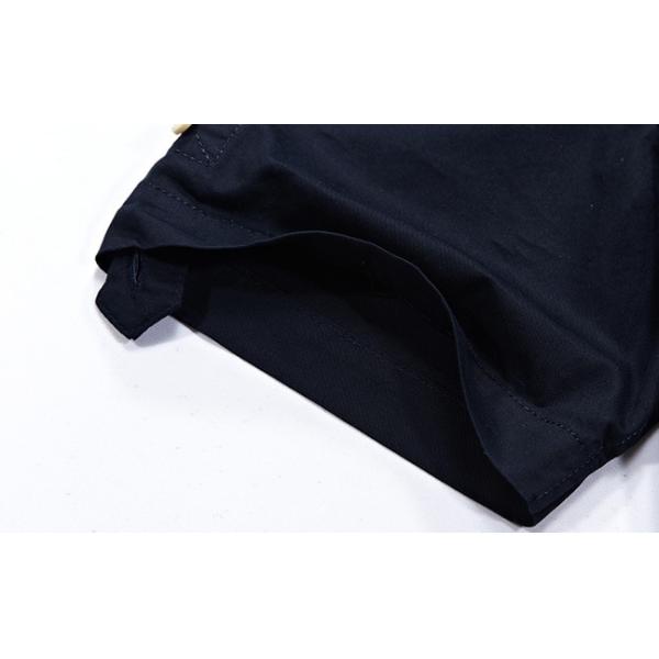 British Leisure Style Men's Work Uniform Shirts 2 Arm Buckle Solid Color Stitching Lapel
