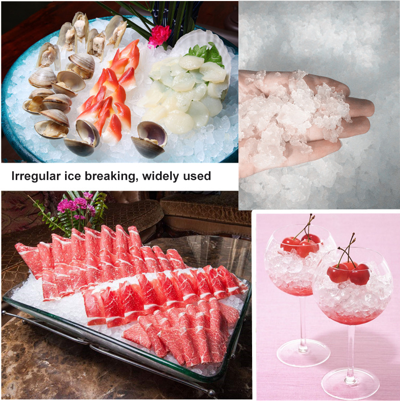 Push Button Control Panel Commercial Automatic Snow Ice Making Machine for Business 300KG 24h Snowflake Ice Block Maker