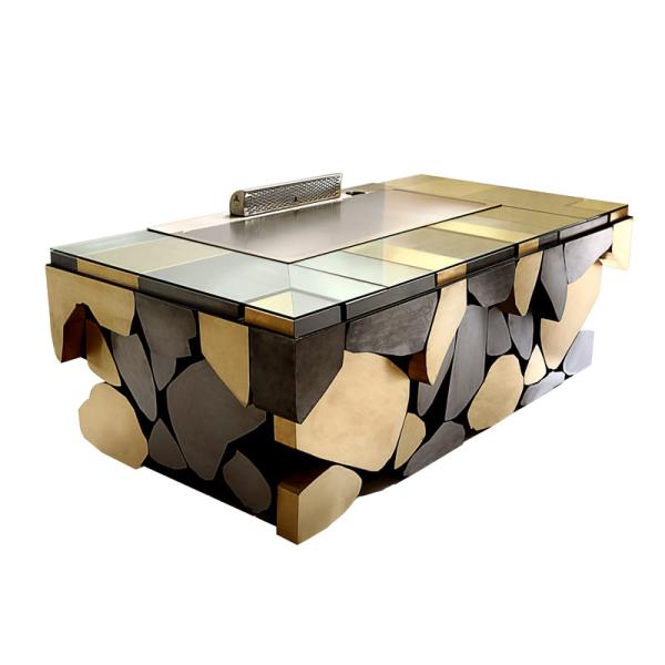 Quality Rectangle Customized Hibachi Grill Table Exhaust Ventilation System for sale