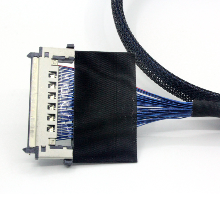 EDP PE51- RE51 LVDS Screen Micro Coax Cable Assemblies 2K 4K Panel Jae Connector