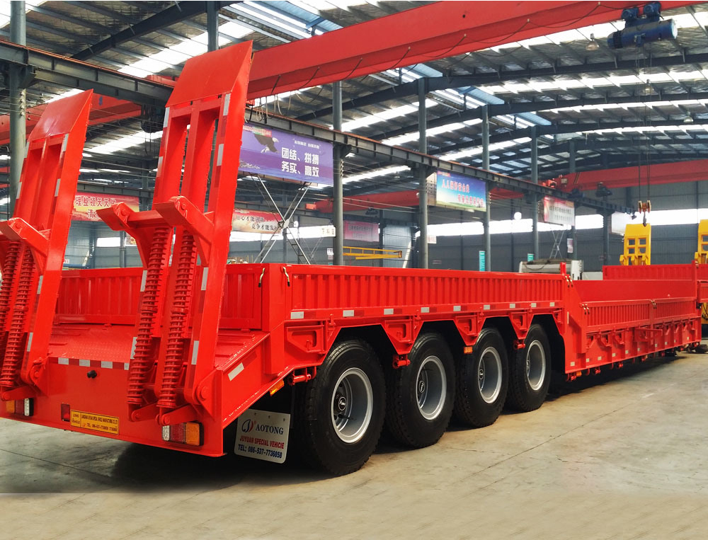 Semi-Trailer Hydraulic Axis Steerable Cast Semi Trailer for Multi Axles Bridge Girder Transport