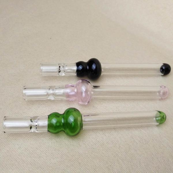 Quality 5 Inch Glass Cigarette Shisha Hookah Pipe One Hitter Pipes Cigarette Filters for sale