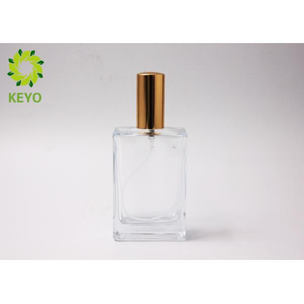Thick Bottom Square Clear Glass Perfume Atomiser Bottles Capacity 100ml
