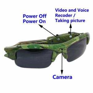 Hot selling high quality outdoor sports spy camera hidden sunglasses, glass camera