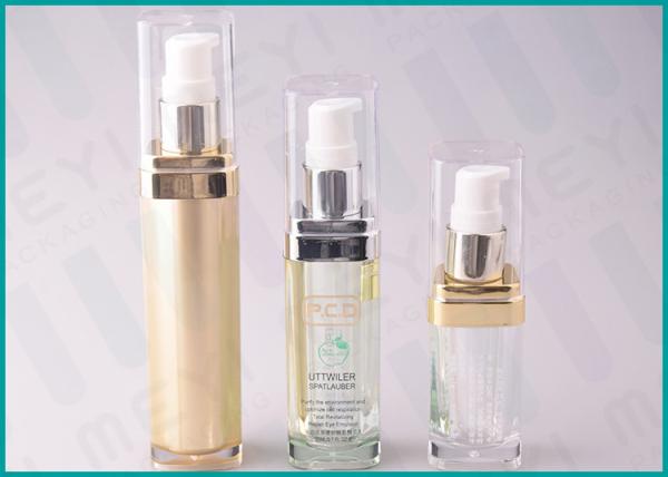 Quality Square Acrylic Cosmetic Pump Bottle 15 ML 20 ML 30 ML For Lotion And Essence for sale