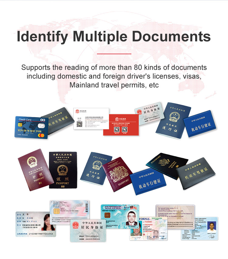 Sinosecu Smart Card Reader Passport Scanner Support for ISO/IEC 7816 Compliant Cards