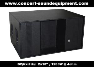 Line Array Speaker / 2x18 Horn Loaded 4ohm 1200W Subwoofer For Concert , Disco And Club