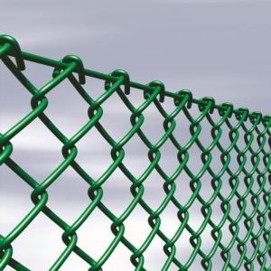 Diamond Wire Netting PVC Chain Link Fence Galvanised For Seaside