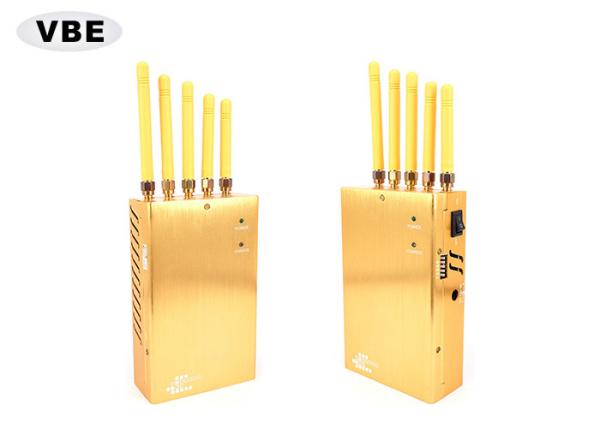 Quality 2.5W 27dBm Mobile Phone Signal Blocker With Built - In Rechargeable Lithium Battery for sale