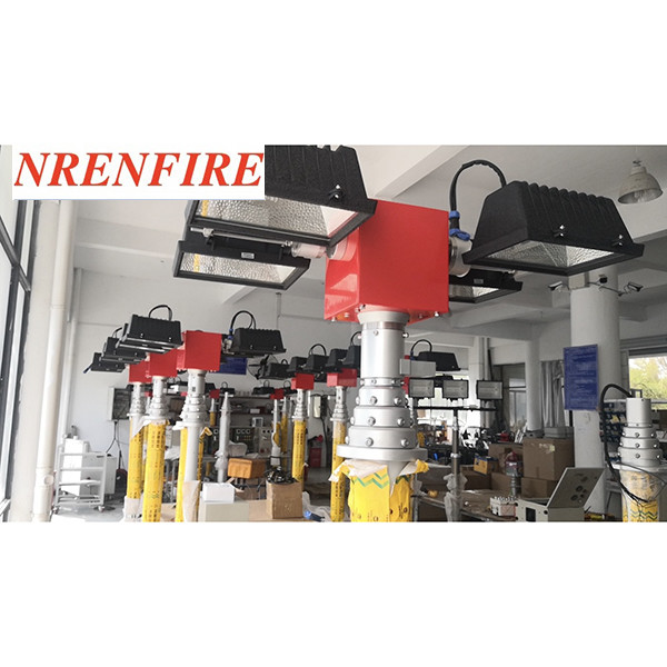 Tilt and Turn unit pneumatic telescopic mast light-6m height/inside electric cables/ remote control