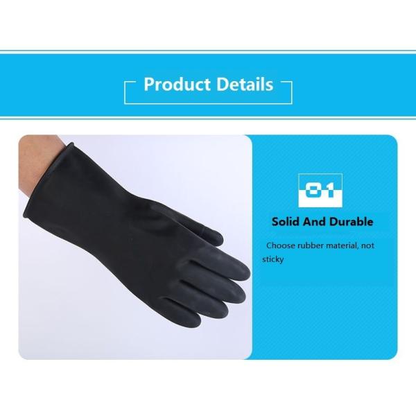 Acid And Alkali Resistant Industrial Gloves Black Rubber Gloves Thickened Chemical Stain And Corrosion Protection Glove