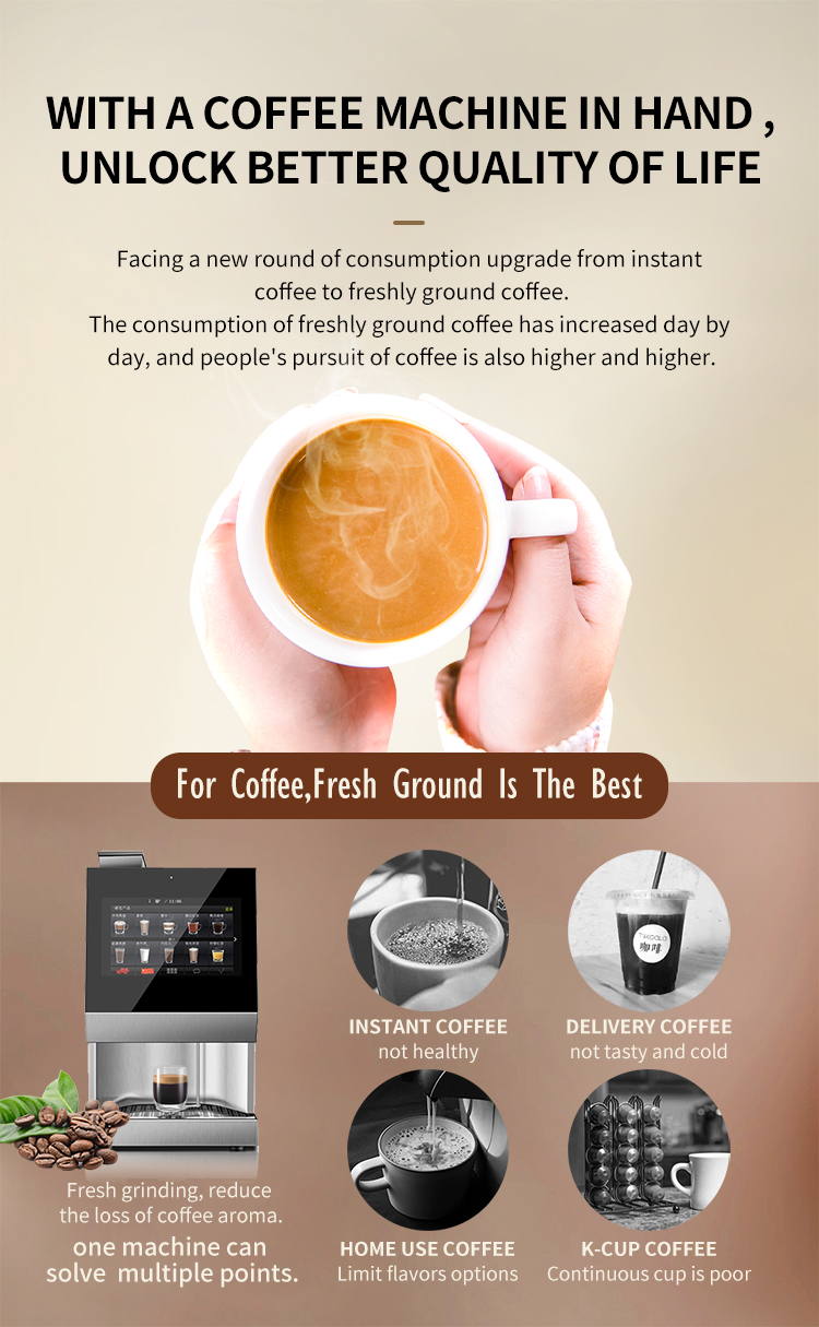 Stainless Steel Table Top Smart Fresh Milk Coffee Vending Machine