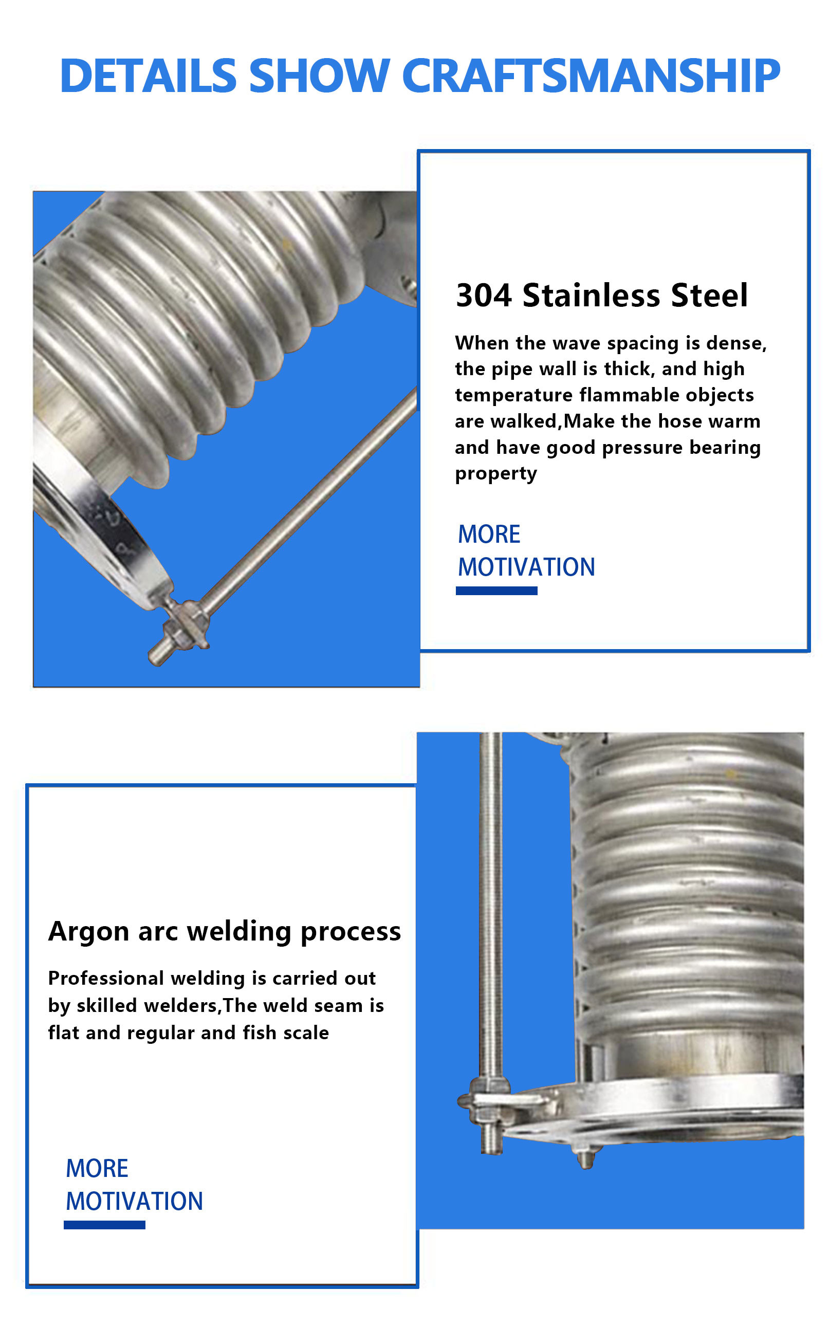 Stainless Steel 304 Metal Ripple Compensator Rectangular Round DIN Flange