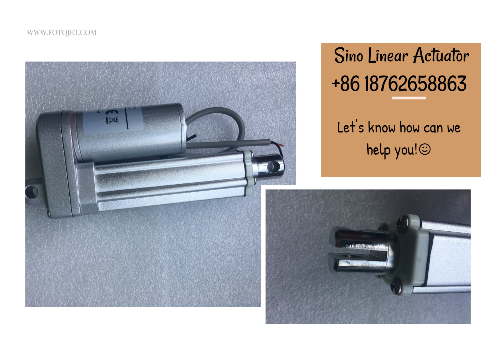 Power Driven Miniature Electric Actuator 30mm Stroke 500N Mini Actuators 12 Volt