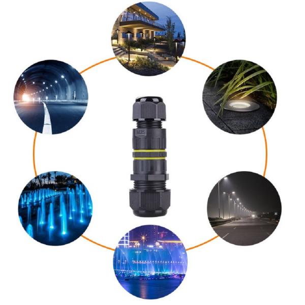 BEDE Outdoor IP68 5 Pin Waterproof Connector Output 2~4 Wires