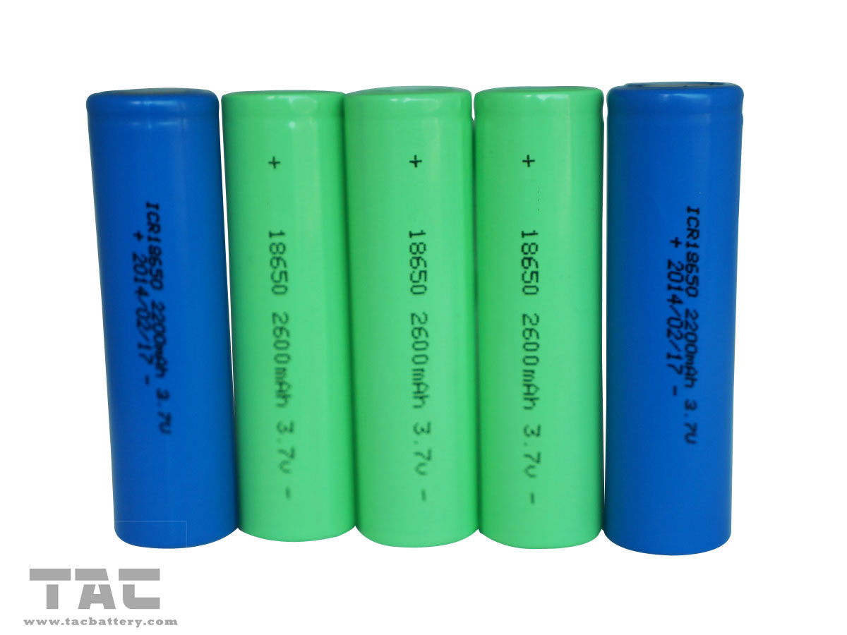 High Capacity 3.7v Lithium Ion Cylindrical Batteries 18650 2600mAh