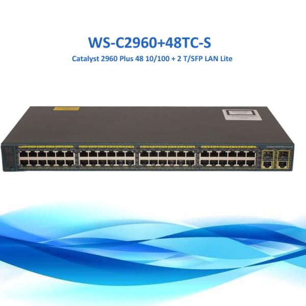 Durable 10G Ethernet Network Switch Cisco Catalyst 2960 Plus WS-C2960+48TC-S NIB