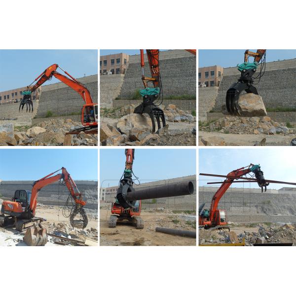 Single Or Double Grapple For Excavator, stone or wood excavator log grapple