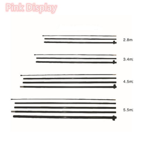 Quality Anodizing Surface Pink Display 3m Vertical Flag Pole for sale