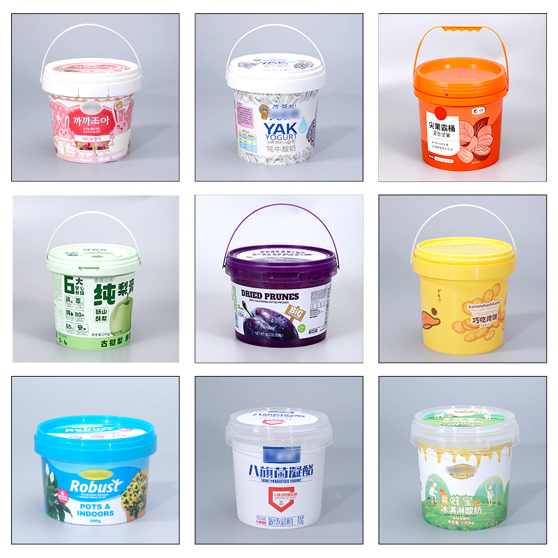 Food Grade Beverage Plastic Candy Buckets Halloween Container with Lids and Handles