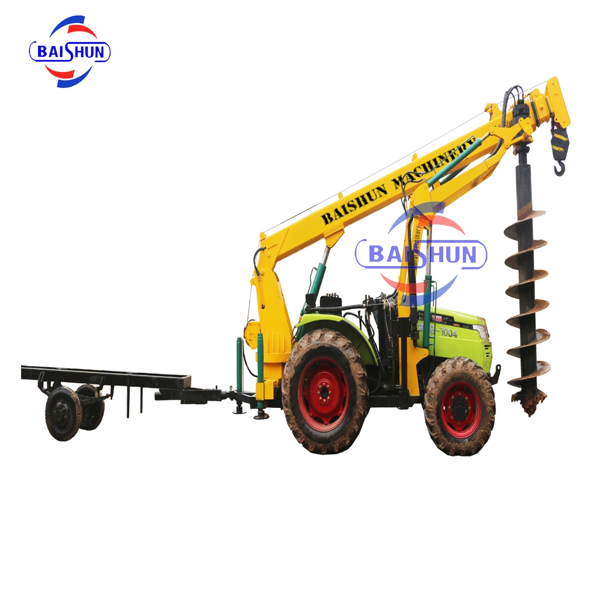 Utility Pole Installation Machine With Small Farm Ground Hole Drilling Machine Earth Auger