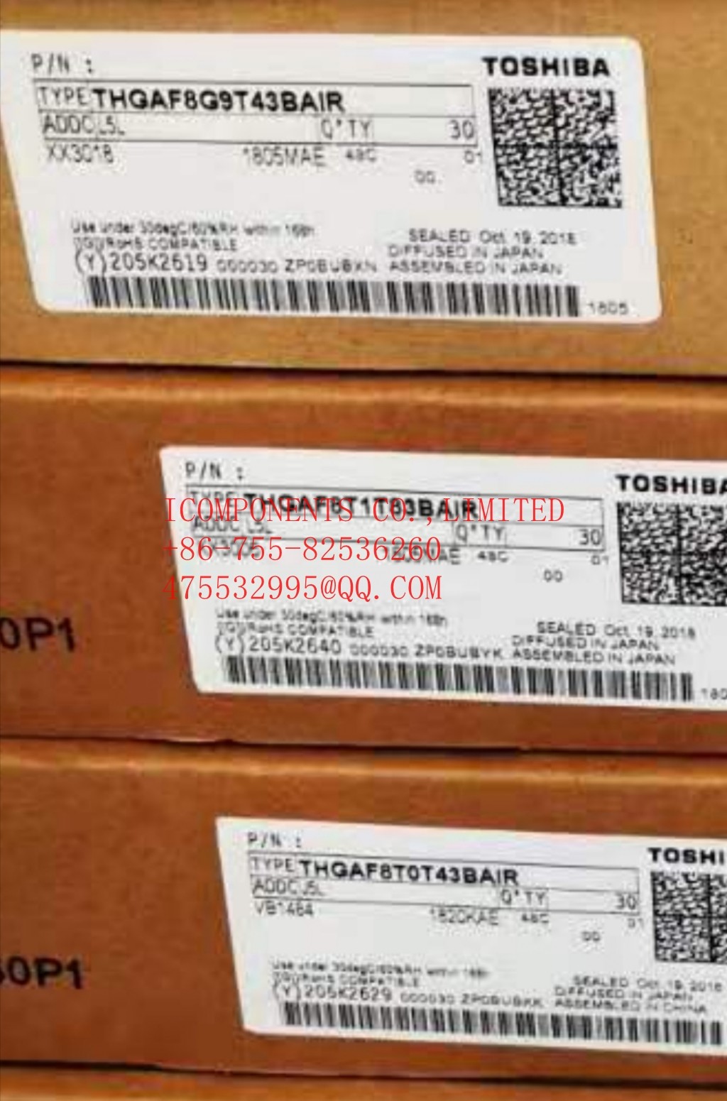 THGBF7G9L4LBATR TOSHIBA Flash Card 64G-byte 1.8V/3.3V Universal Flash Storage 153-Pin TFBGA - Trays (Alt: THGBF7T0L8LB