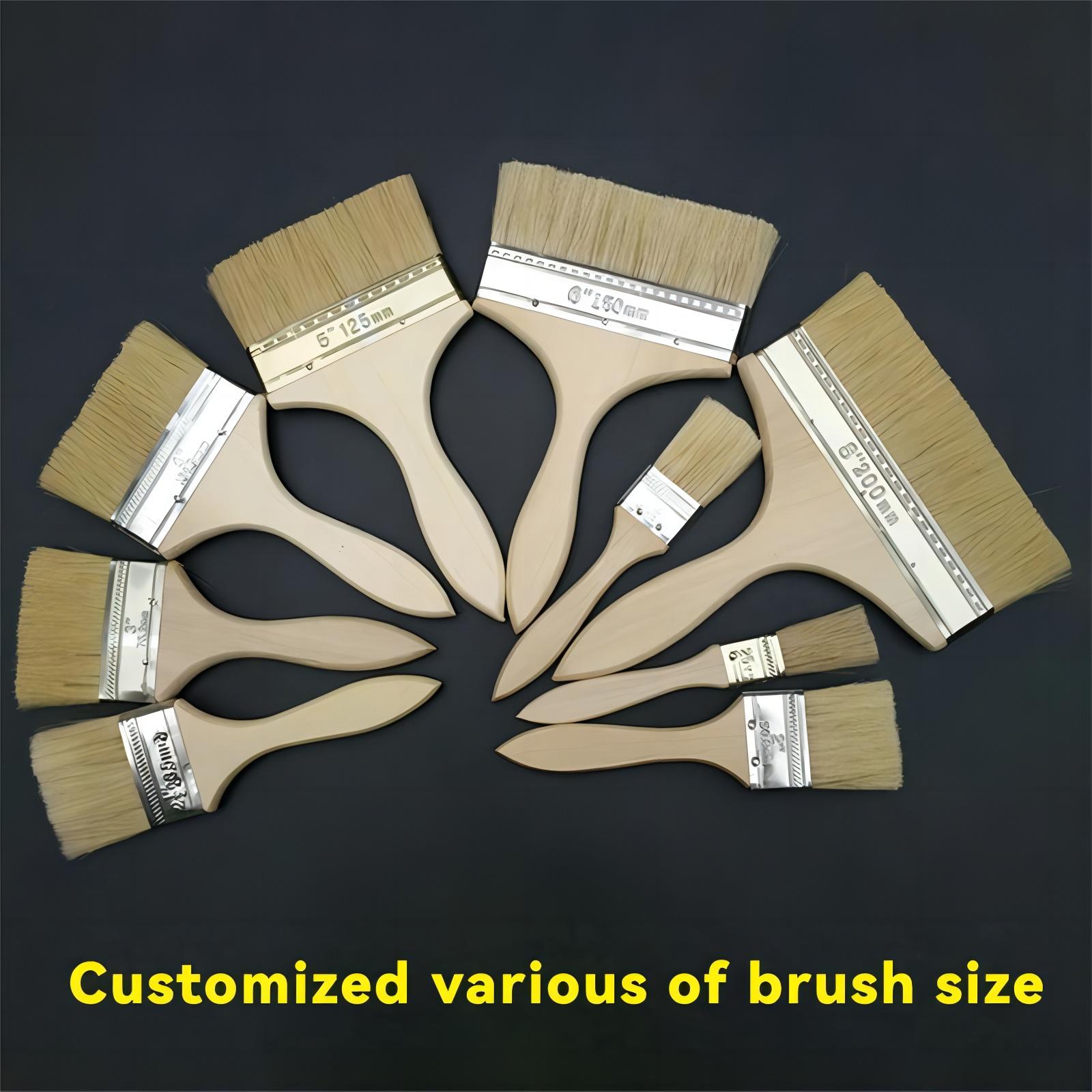 OEM Distributor Customized Support Wooden Handle Painting Brushes for Wall Painting