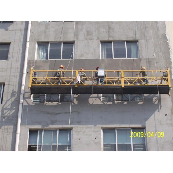 Customized 90 degree Red Suspended Working Platform for the Chimney Wall Painting