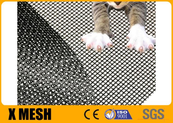 Quality Black And Grey Pet Resistant Mesh Width 60 Inch 30% Pvc Material As Dog Window Screen for sale