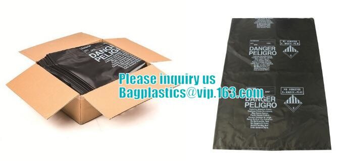 Heavy Duty Construction Plastic Asbestos Bag Waste Bag,Heavy Duty Disposal Polythene bags For Asbestos Removal BAGEASE