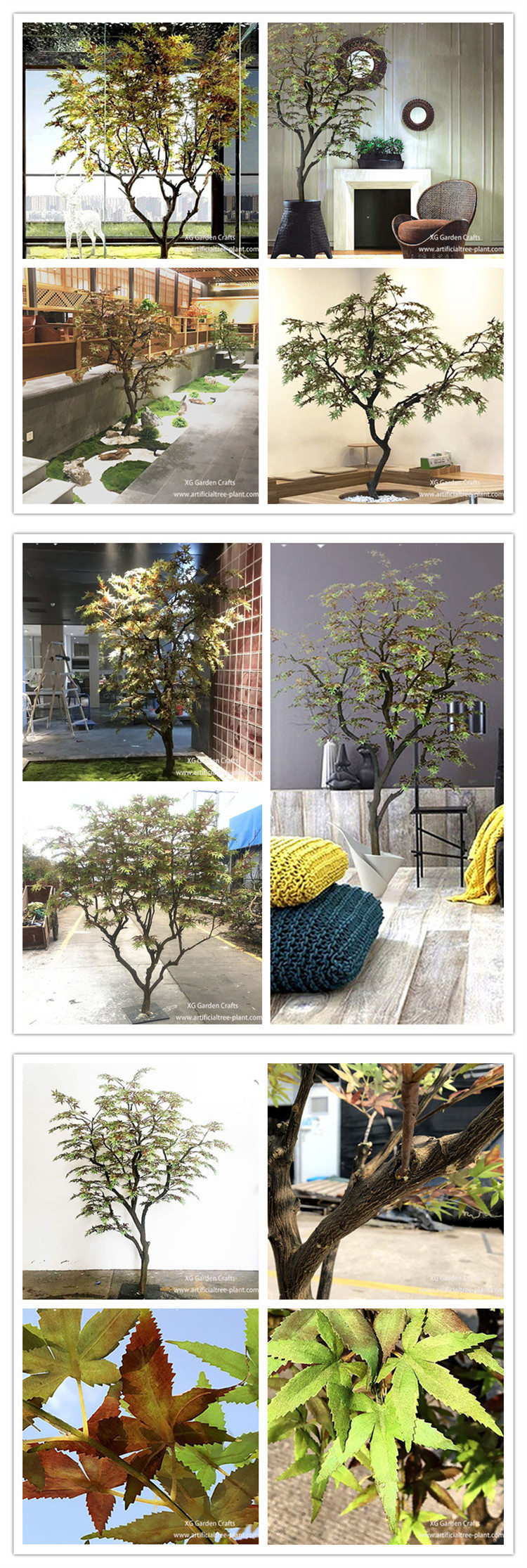 Modern Artificial Maple Tree 2m Height For Commercial Buildings
