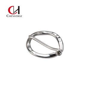 China Zinc Alloy Oval Metal Belt Buckles 3mm Thickness Wear Resistant wholesale