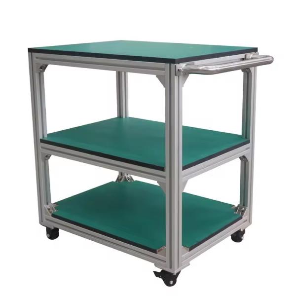High Quality Metal Lab Furniture Cart Hospital Trolley Cart For Movable Cart Equipment Trolley Workshop Table With Wheel