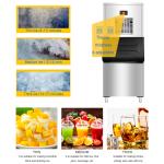 Push Button Control Panel Commercial Automatic Snow Ice Making Machine for
