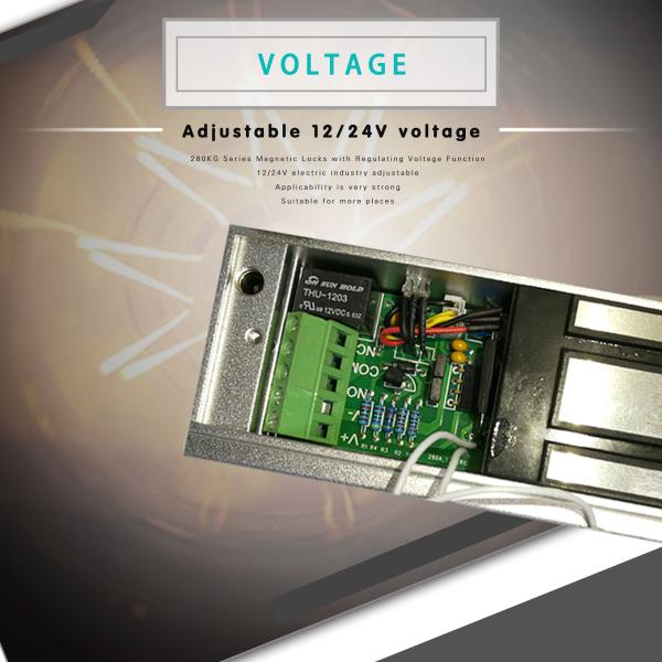 Pure Copper Coil DC24V 600Lbs Electric Magnetic Safe Door