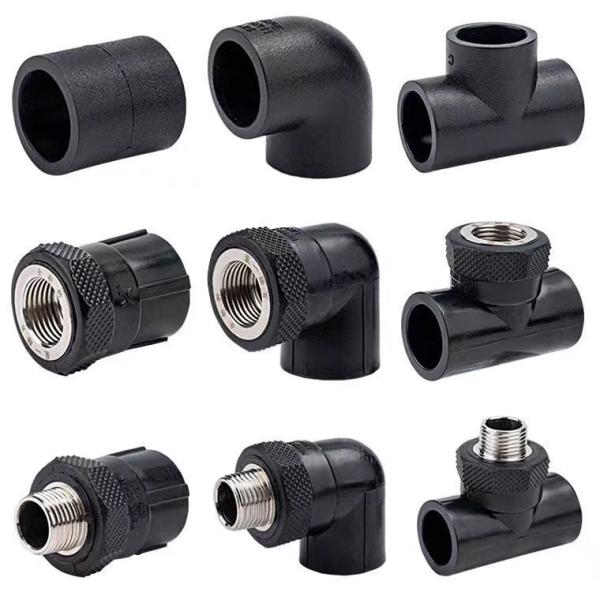 HDPE Pipe Fittings Tee Elbow Coupling Flange Cross With Round Head Code