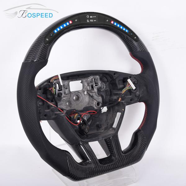 2022 Custom LED Land Rover Defender Steering Wheel Carbon Fiber Black Leather