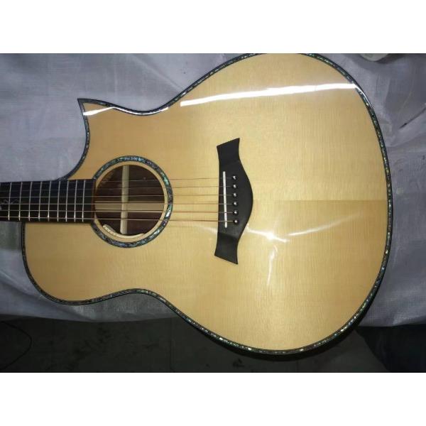 AAAA dreadnought body customize guitar cut-away AAAA all solid single cut armrest acoustic electric guitar