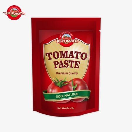 Quality Stand Up Sachet Tomato Paste , Storage Convenient 70g Tomato Paste for sale