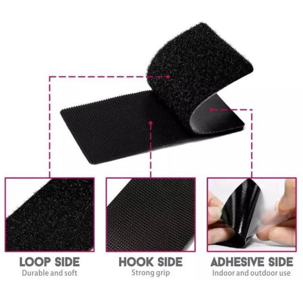 Sticky Back Hooks Polyester ISO9001 Custom Silicone Parts