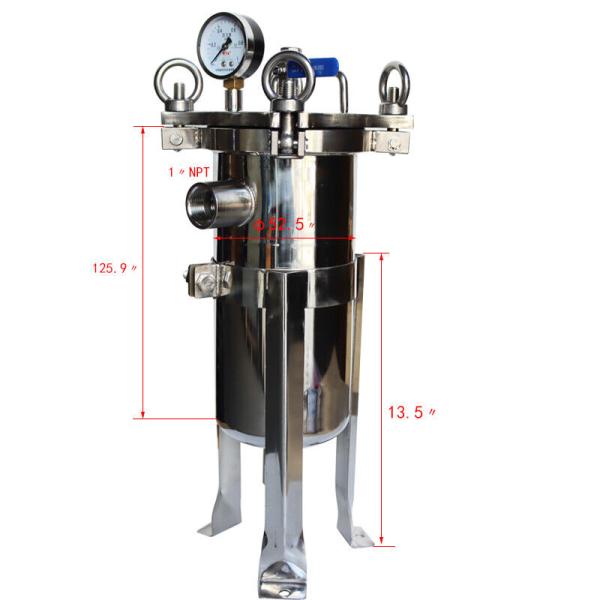120PSI Bag Filter Housing 304 Stainless Steel Filter for Solid-Liquid Separation