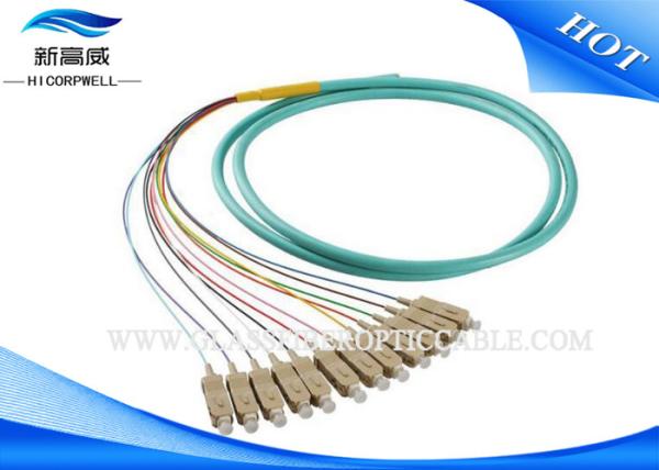 Quality Simplex OM3 SC Fiber Pigtail Multi Single Mode 9 125 With LSZH / PVC Jacket for sale