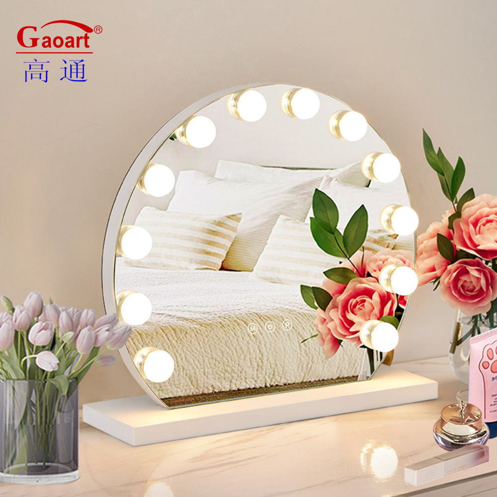 Chrome Led Light Bulb Home Decor With Hollywood Mirror Extra LOGO Yes Cosmetic Mirror