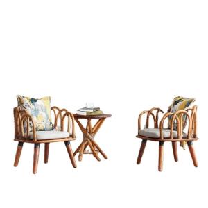 SNUGLANE 42cm Height Rattan Wicker Coffee Table , Rattan Patio Side Table