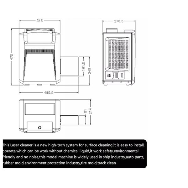 30kg Weight Small Backpack Type Fiber Laser Pulse 100W Handheld Laser Cleaning Machine 50W Laser Rust Remover