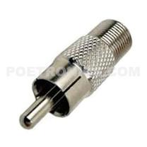 China RCA-BC11 F type BNC Female Jack to RCA (Phono) Male Plug Adapter on sale
