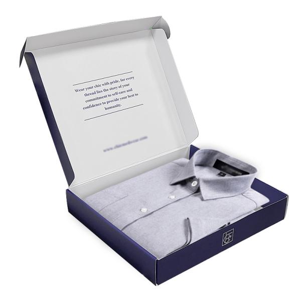 Custom Clothing Packaging Paper Mailer Box Flute Material Corrugated Shipping Box