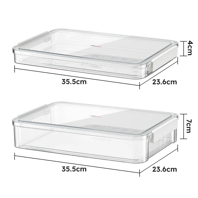 Clear A4 Document Storage Box with Wine Red Snap Tight Lid PET Files Documents Magazines Notebooks Box Organizer Holder Desk