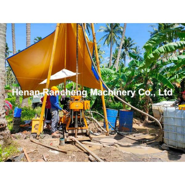 200m Depth Hydraulic Small Borehole Drilling Rig Mutil Functional Drilling Machine With 20HP Diesel Engine